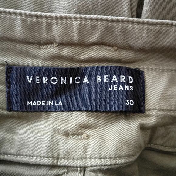 Veronica Beard Marley Clover Green Ankle-Tab Pant 30 Luxury Designer High End - Picture 8 of 13